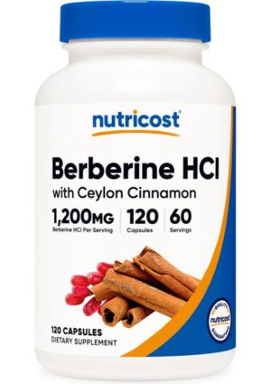 Nutricost Berberin Hcl With Ceylon Cinnamon 1200 Mg 120 Kapsül( Her KAPSÜL600MG) DM MEDICINE DAN