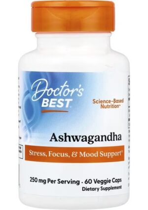 Doctor's Best Ashw With Sensoril Stress Focus And Mood Support 60 Veggie Caps