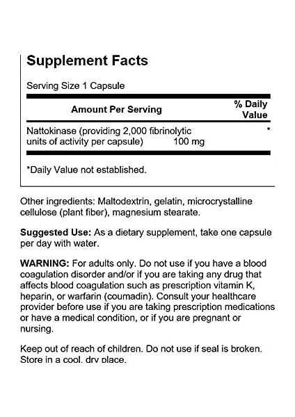 Swanson Nattokinase 100 Mg 30 Capsules - Görsel 2