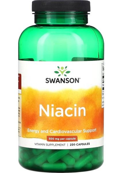Swanson, Niacin, 500 Mg, 250 Capsules