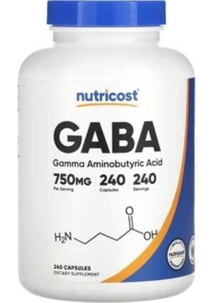 Nutricost, Ga.ba, 750 Mg, 240 Kapsül