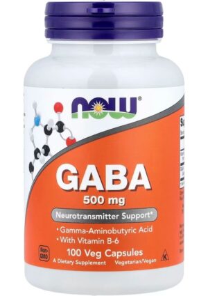 Now Foods, Ga.ba , 500 Mg 100 Bitkisel Kapsül