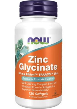 Now Foods, Zinc Glycinate, 120 Softgels