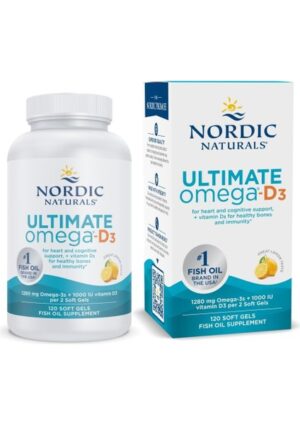 Nordic Naturals Ultimate Omega-D3, Lemon, 120 Soft Gels