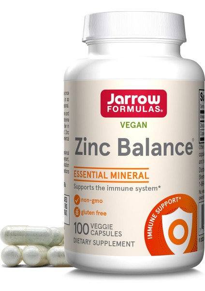 Jarrow Formulas Zinc Balance, 100 Veggie Capsules
