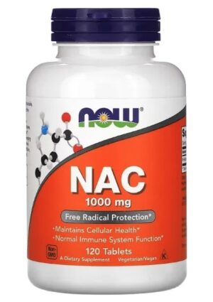 Now Foods Nac 1000 mg 120 Tablet Gıda Takviyesi Vegan İçerik ile Normal Sistem Fonksiyonu
