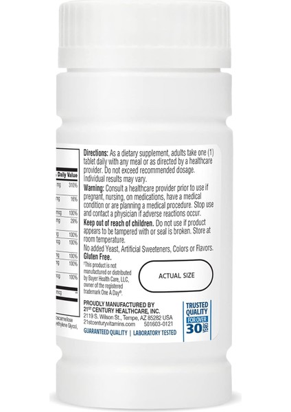 21st Century One Daily, Men's Health, 100 Tablets - Görsel 2