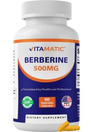 Vitamatic Berberine, 500 Mg, 60 Vegetable Capsules