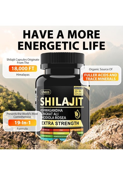 Shilajit Capsules, 19-In-1 Supplement 90 Capsules - Görsel 3