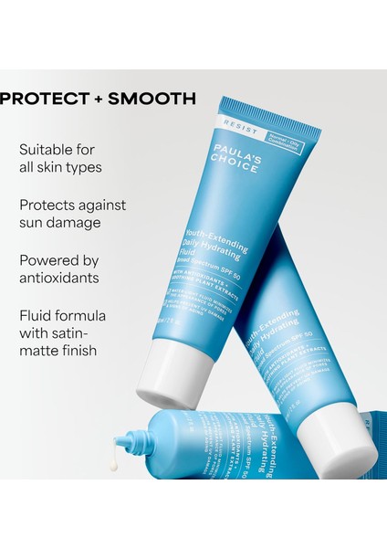 PAULA'S CHOICE Resıst Daily Hydrating Fluid Face Moisturizer With Spf 50 Sunscreen, Face Sunscreen For Oily Skin, Chamomile & Vitamin E, Uva/uvb Protection - Görsel 3