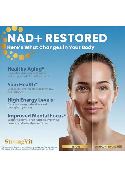 Strongvit Nad Supplement With Resveratrol,urolithin-A 120 Kapsül - Görsel 4