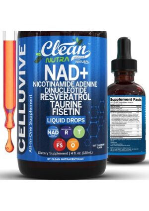 Clean Nutraceuticals Nad Resveratrol Supplement Liquid Drops 120 ml